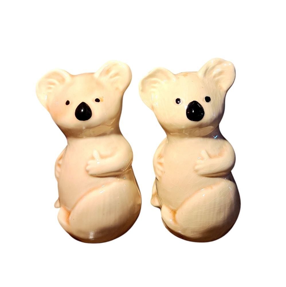 Adorable Vintage Large Koala Salt and Pepper Shakers